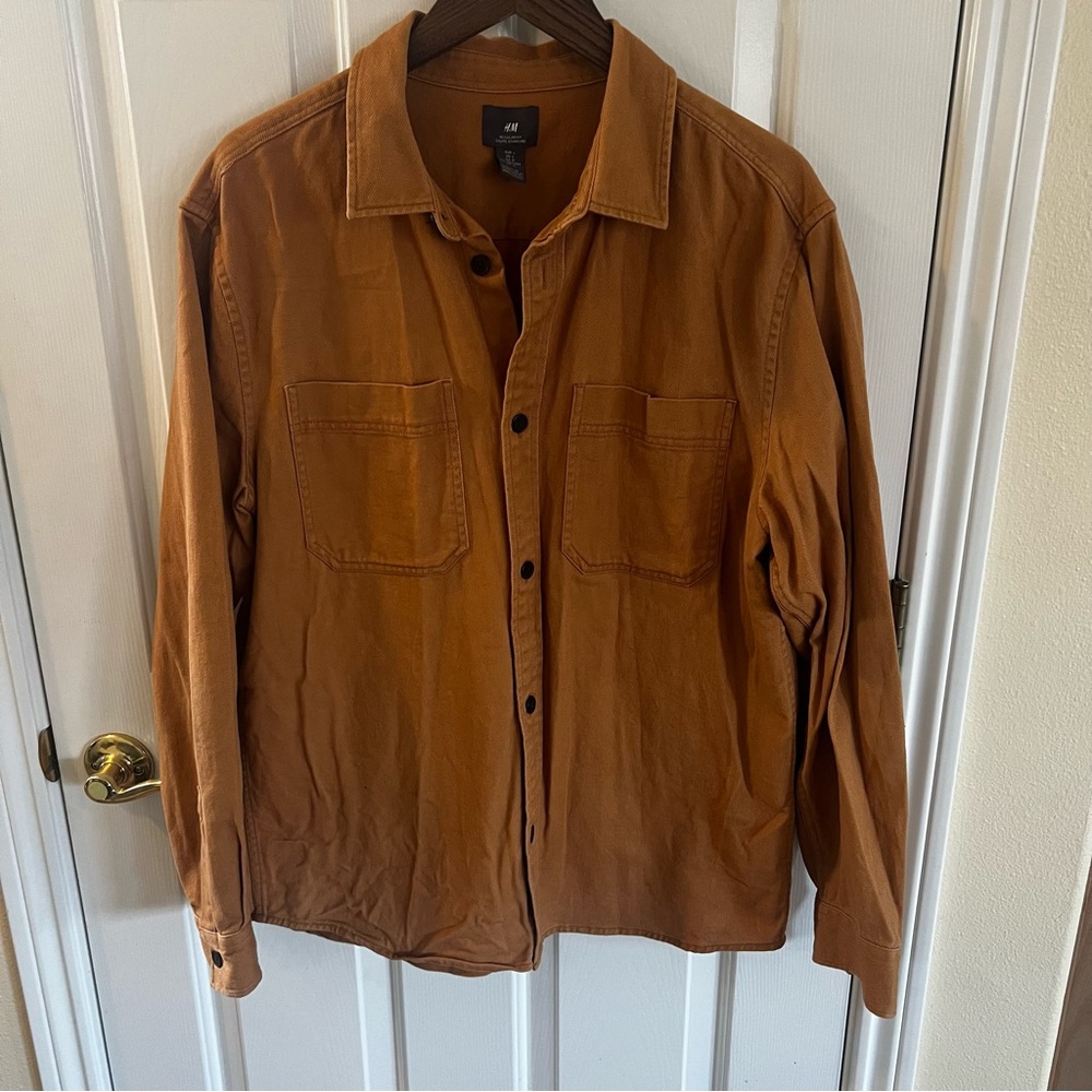 Men's Brown H&M Overshirt. Size Large.